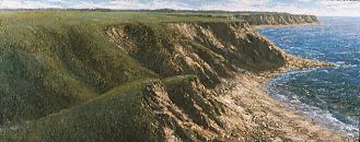 * Edge of the Earth, 40 x 95 inches, oil on canvas