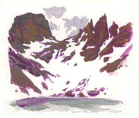 * Emerald Lake, 5-1/4 x 6-1/4 inches