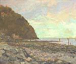 Exmoor Coast, Devon, 8-3/4 x10-1/4 inches, oil on panel, 1999