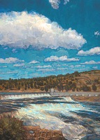 * Black Eagle Falls, 54 x 39 inches, oil on canvas