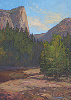 * River Bottom, Yosemite, 14 x 10 inches, oil on panel, 2000