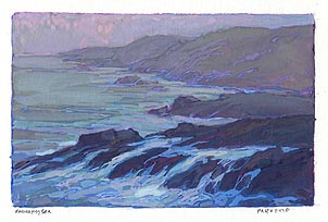 * Retreating Sea, 2-1/4 x 3-1/2 inches