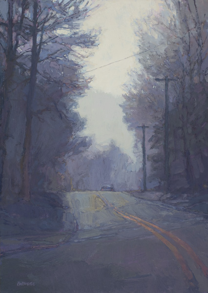 Shaker Hill, 14 x 10, oil on panel