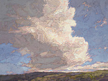 Cloud on Cuillin, 12 x 15, oil on hemp