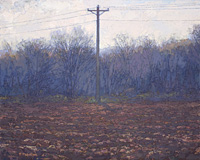 New Earth and Telephone Pole, 12 x 15 