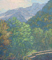 Roman Bridge in the Alps, 16 x 14