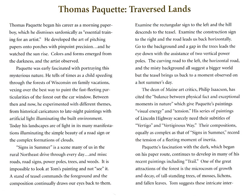 O'Hern essay: Traversed Lands