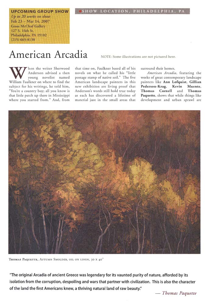 American Art Collector magazine article, Aug 2006